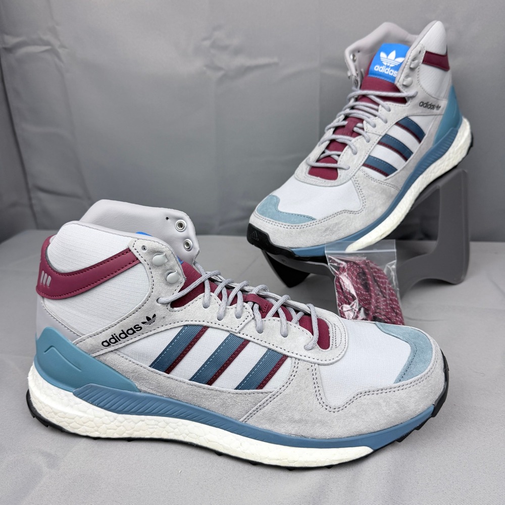 Adidas Human Made Marathon Free Hiker Grey Blue Burgundy FY9149 Mens 12.5